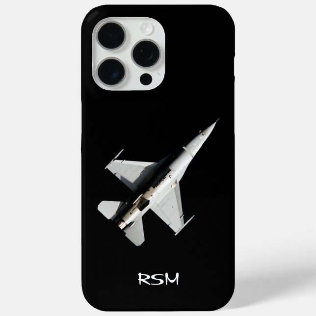Monogrammed Airplane,Jet Fighter, PILOT,Custom Case-Mate iPhone Case (Back)
