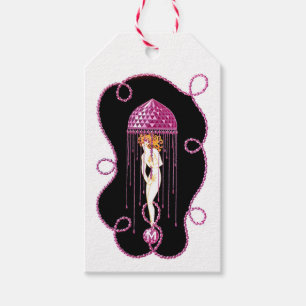 Monogrammed Amethyst February Birthstone Gift Tags
