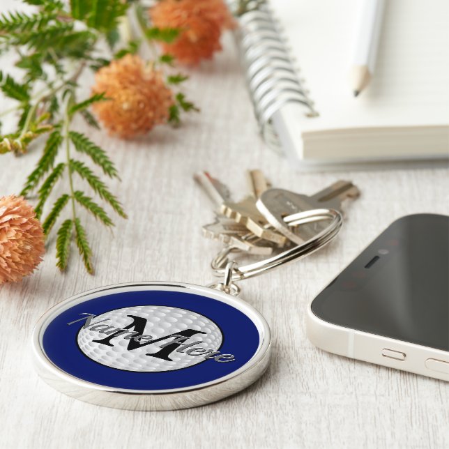 Monogrammed and Personalized Golf Keychains (Side)