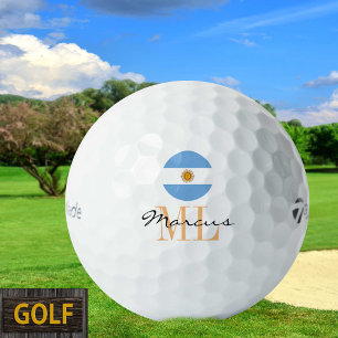 Monogrammed Argentina Flag & Argentina Golf Balls