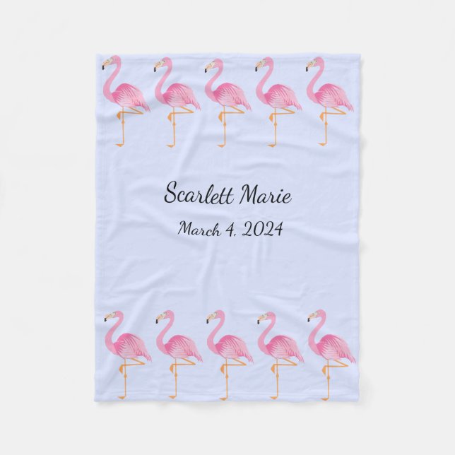 Monogrammed baby fleece blanket (Front)
