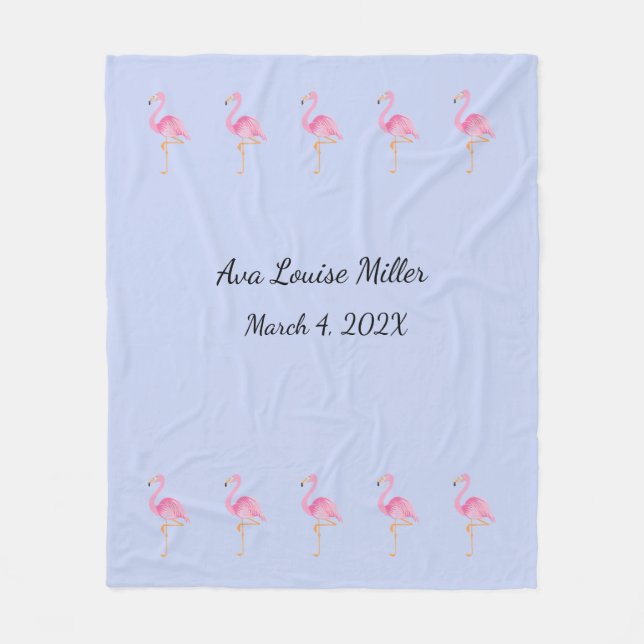 Monogrammed baby fleece blanket (Front)