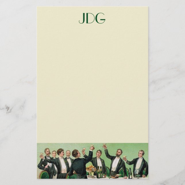 Monogrammed Bachelor Stationery (Front)