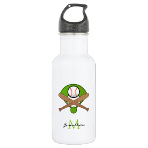 Monogrammed Baseball Design Player Coach Name Ball 532 Ml Water Bottle