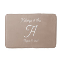Monogrammed bath mat