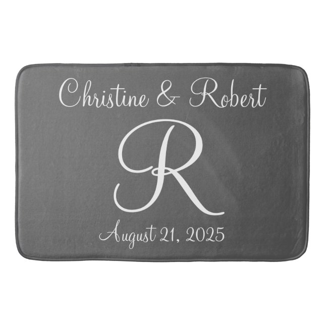 Monogrammed bathmat (Front)