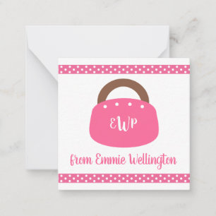 Monogrammed Bermuda Bag Gift Enclosure Cards