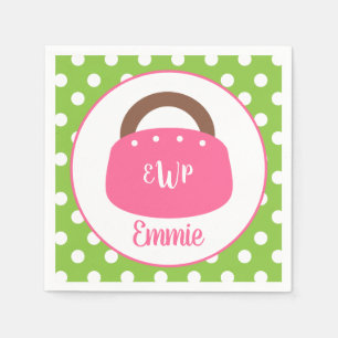 Monogrammed Bermuda Bag Personalized Party Napkins