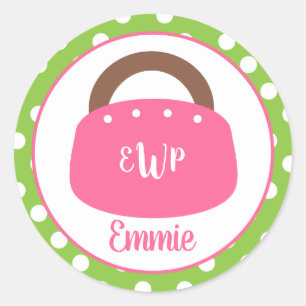 Monogrammed Bermuda Bag Personalized Stickers