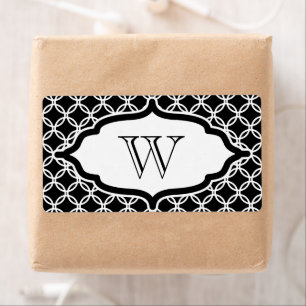 Monogrammed Black Lace Labels