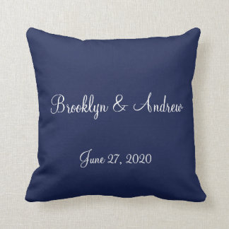 Monogrammed Blue Nautical Wedding Pillows