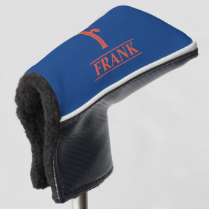 Monogrammed Blue Putter Head Cover