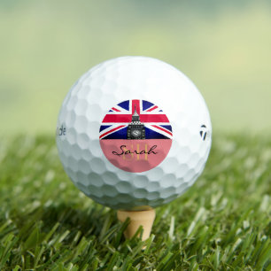 Monogrammed British Flag & United Kingdom /UK Golf Golf Balls