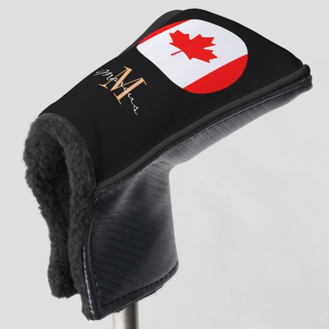 Monogrammed & Canadian Flag Golf Clubs Covers  (3/4 Front)