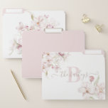 Monogrammed Cherry Blossom File Folders<br><div class="desc">Stay organized with these lovely watercolor cherry blossom monogrammed file folders!</div>