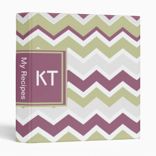 Monogrammed Chevron Brick Binder