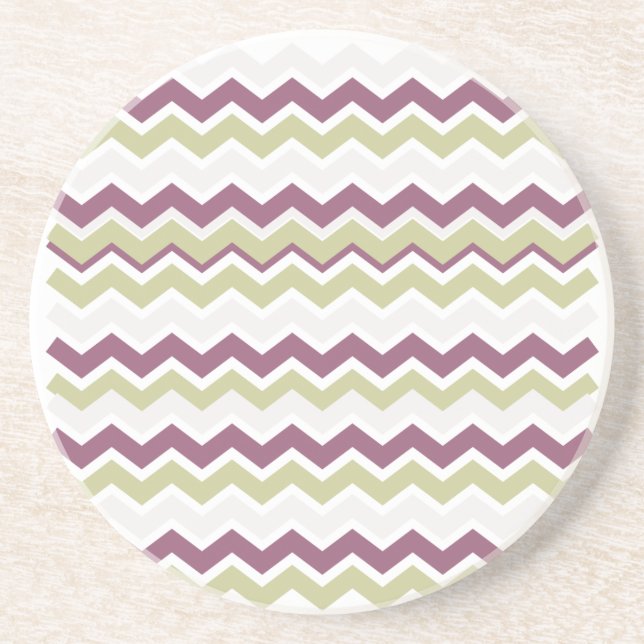Monogrammed Chevron Brick Coaster (Front)