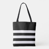 Monogrammed | Chic Stripes Tote Bag (Back)
