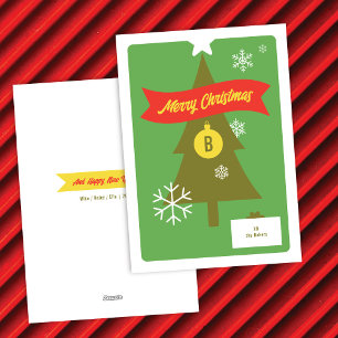 Monogrammed Christmas Icons Christmas Card
