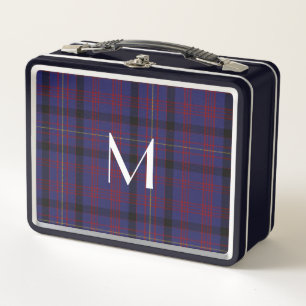 Monogrammed Clan MacDonald Plaid Metal Lunch Box
