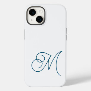 Monogrammed Classical Script Plain Initial Case-Mate iPhone 14 Case