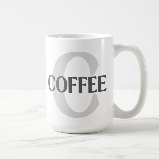 Monogrammed Coffee Mug (Right)