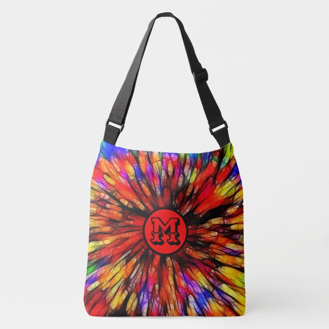 Monogrammed Colour Burst Crossbody Bag (Front)