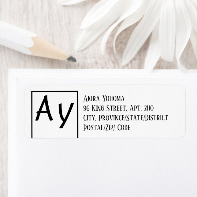 Monogrammed Contact Info (Insitu)