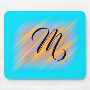 Monogrammed Cool Stripes Mouse Pad