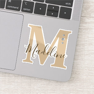 Monogrammed Custom Name Elegant Faux Diamonds