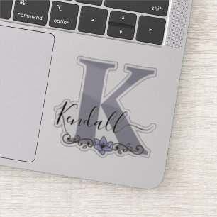 Monogrammed Custom Name Romantic Lily Flower