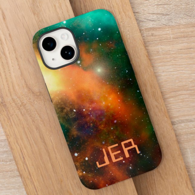Monogrammed Custom Space Cosmic Galaxy Cosmos Case-Mate iPhone Case (Creator Uploaded)