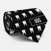 Monogrammed Dental Black White Tooth