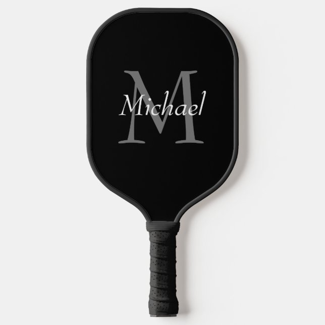 Monogrammed Elegant Design Template Trendy Custom Pickleball Paddle (Front)