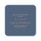 Monogrammed elegant metallic copper navy