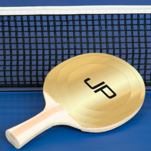 Monogrammed Elegant Template Glamourous Gold Ping Pong Paddle