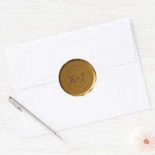 Monogrammed Envelope Seal - Gold