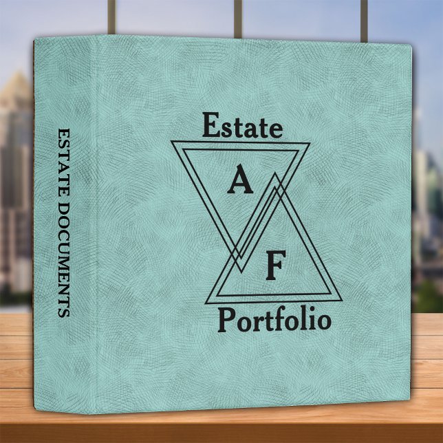 Monogrammed Estate Planning  - Blue Faux Leather  Binder (Creator Uploaded)