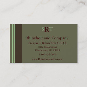 Monogrammed Executive Business Card