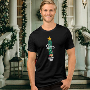 Monogrammed Family Christmas Issac Meaning Tri-Blend Shirt