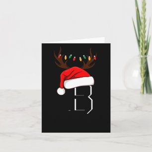 Monogrammed Family Christmas Matching Outfits Card