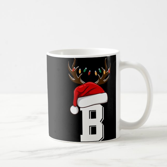Monogrammed Family Christmas Matching Outfits  Coffee Mug (Right)