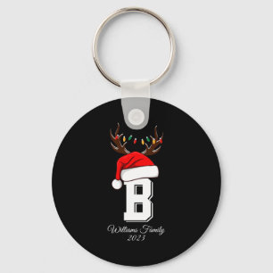 Monogrammed Family Christmas Matching Outfits  Keychain