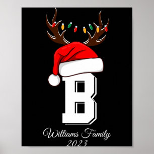 Monogrammed Family Christmas Matching Outfits  Poster