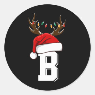 Monogrammed Family Christmas Matching Outfits T Sh Classic Round Sticker