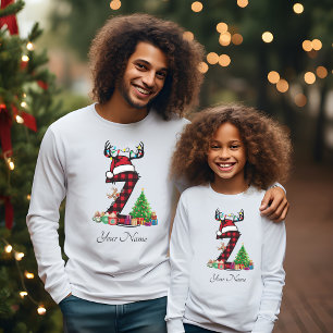 Monogrammed Family Christmas Personalize With Name T-Shirt