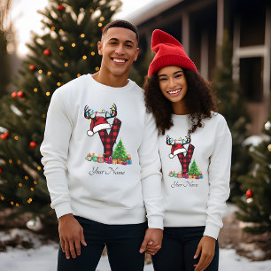 Monogrammed Family Christmas Personalize With Name T-Shirt