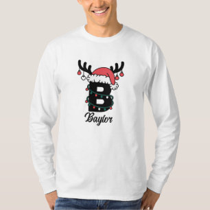 Monogrammed Family Christmas  Personalized Holiday T-Shirt