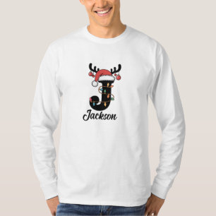 Monogrammed Family Christmas  Personalized Holiday T-Shirt