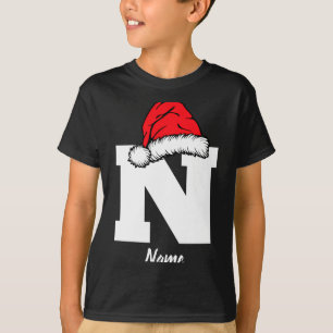 Monogrammed Family Christmas With Name  T-Shirt